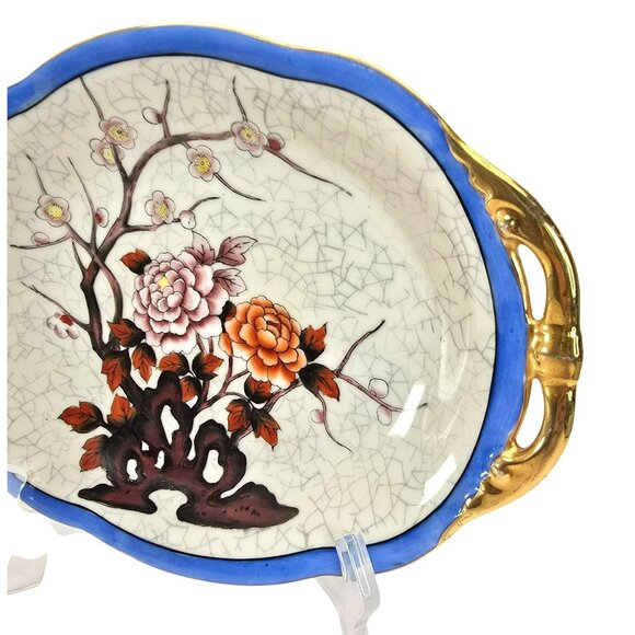 Noritake Morimura Oval Plate Hand Painted Porcelain Tray Floral Design JE296 - Picture 4 of 10